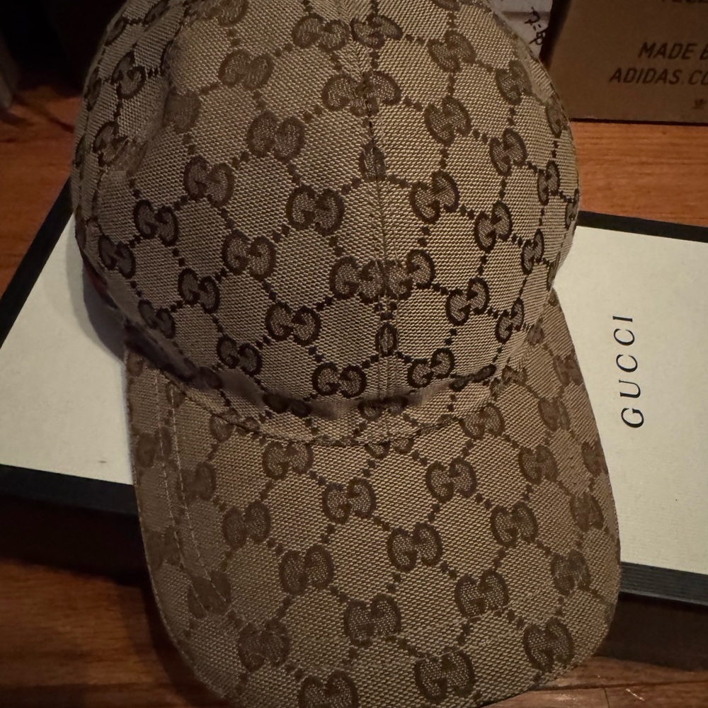 Gucci Brown Monogram Baseball Hat